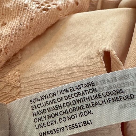 THALIA SODI Bralette Wireless Super Soft Front Lace Back Large Missing Pads Nude - Picture 10 of 12